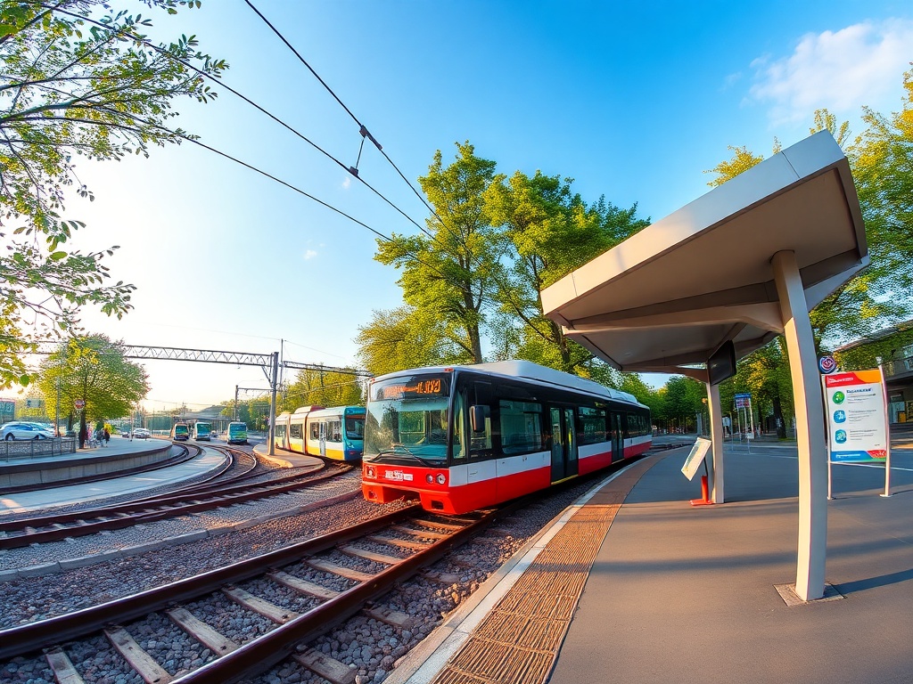 Ilustracja przedstawiająca tramwaj MPK Łódź z tablicą wskazującą ostatnie miejsce w rankingu satysfakcji pasażerów.